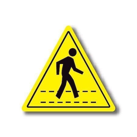 Ergomat 24in TRIANGLE SIGNS - Pedestrian Crossing DSV-SIGN 576 #0052 -UEN